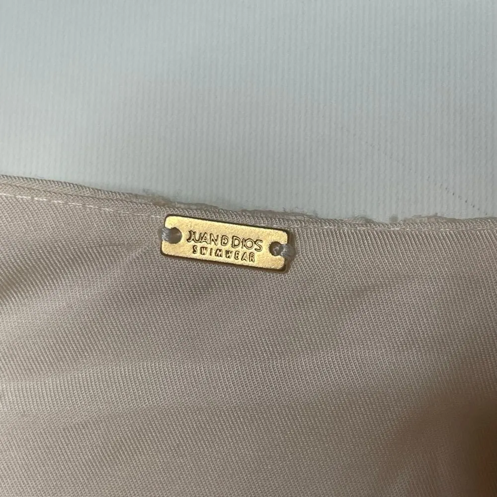 JUAN DE DIOS Lisa Cotton Eyelet Maxi Shirt in Beige Cream sz S - Image 3