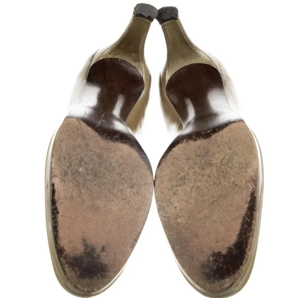 Patent Leather found toe Pumps Size: 7.5 women’s - Image 5