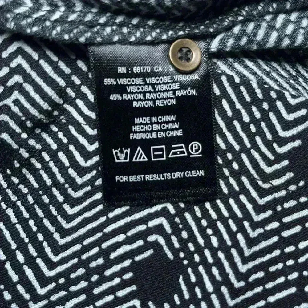 Maeve by Anthropologie Dress Galen Black White Print Pockets 3/4 Sleeves Medium - Image 6