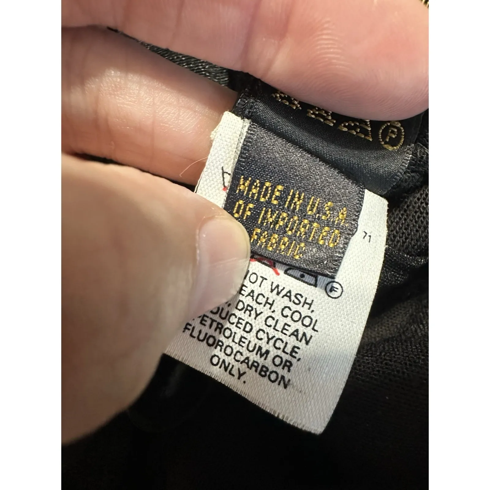 Vtg 80s 90s Donna Karan NY‎ Black Wool Fit Flare Long Sleeve Bodysuit Dress US 8 - Image 10