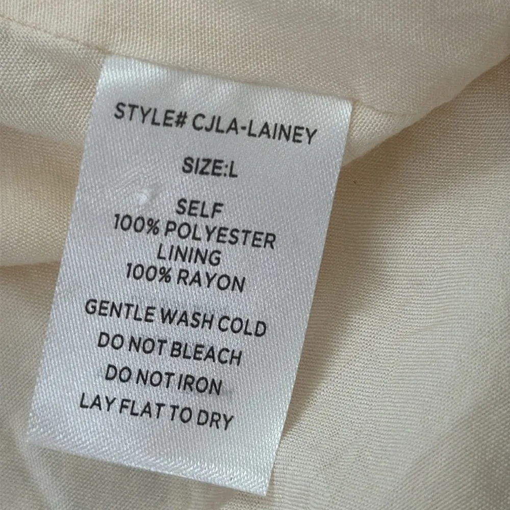 Carly Jean Los Angeles Lainey Cream Lace Button Up Cap Sleeve Mini Dress - Image 5