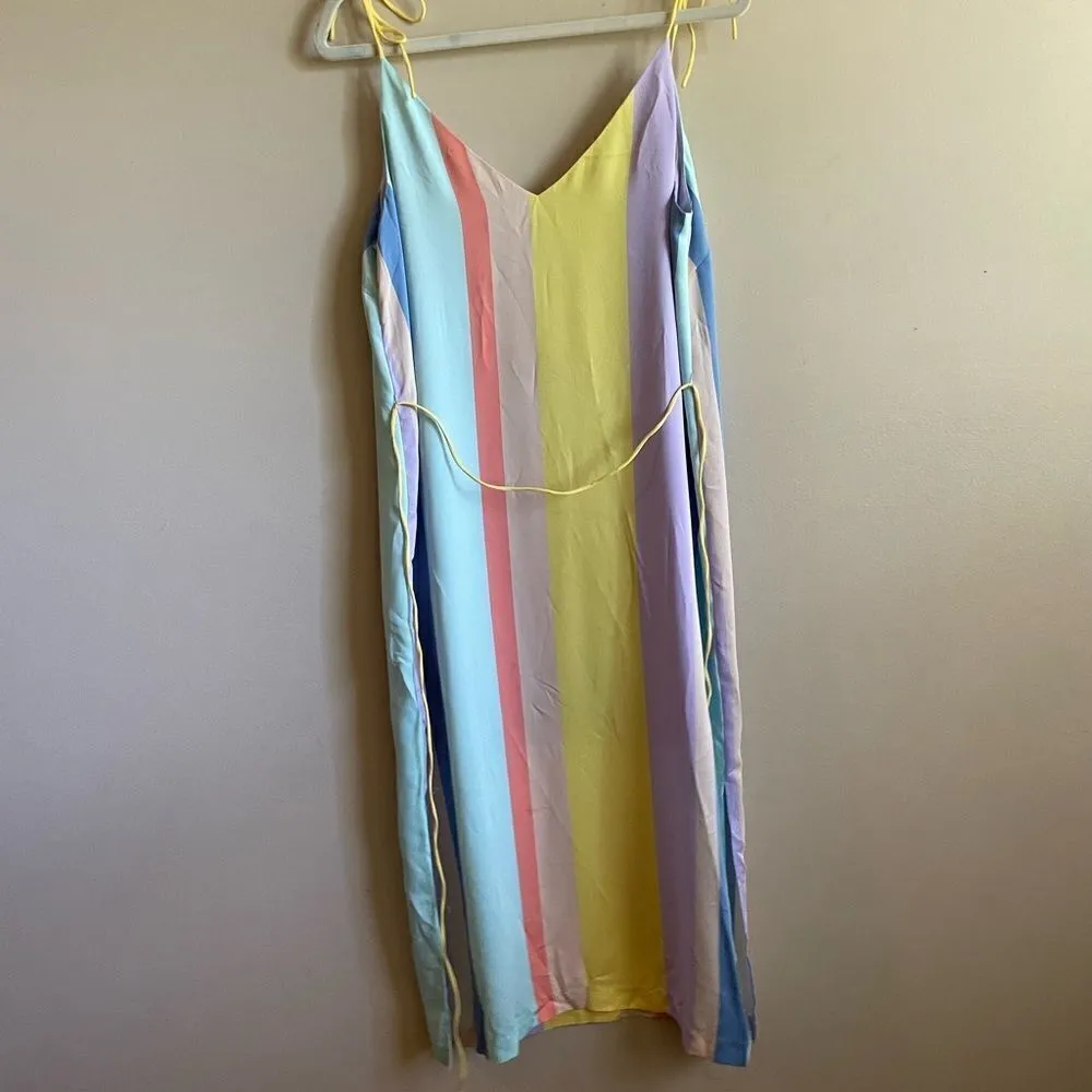 Y.A.S. bright stripe midi dress Yellow Size L - Image 3