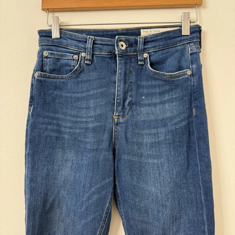 {26} Rag & Bone Nina High Rise Blue Skinny Jeans High-Waisted Stretch - Image 4