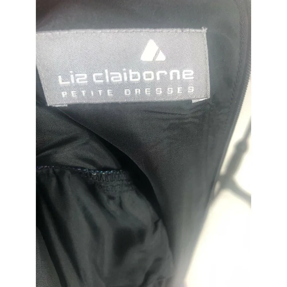 Liz Claiborne Vintage Silk dress size 12 80's multicolor shoulder pads A line - Image 7