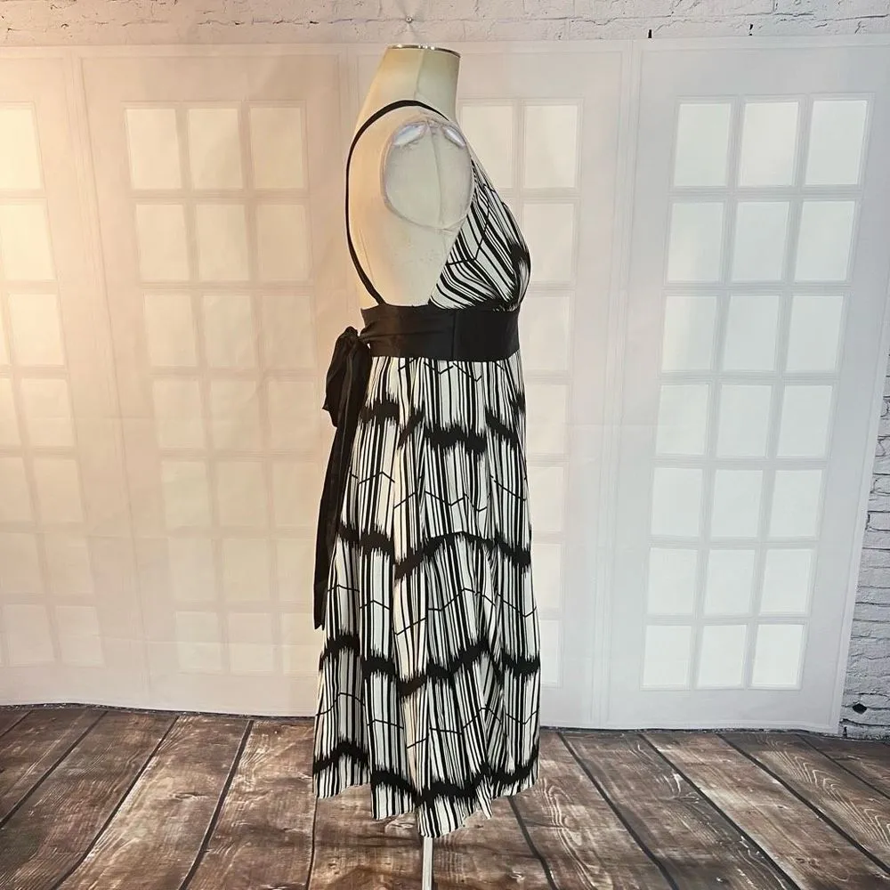 Ted baker vintage silk black and white print summer dress - Image 4