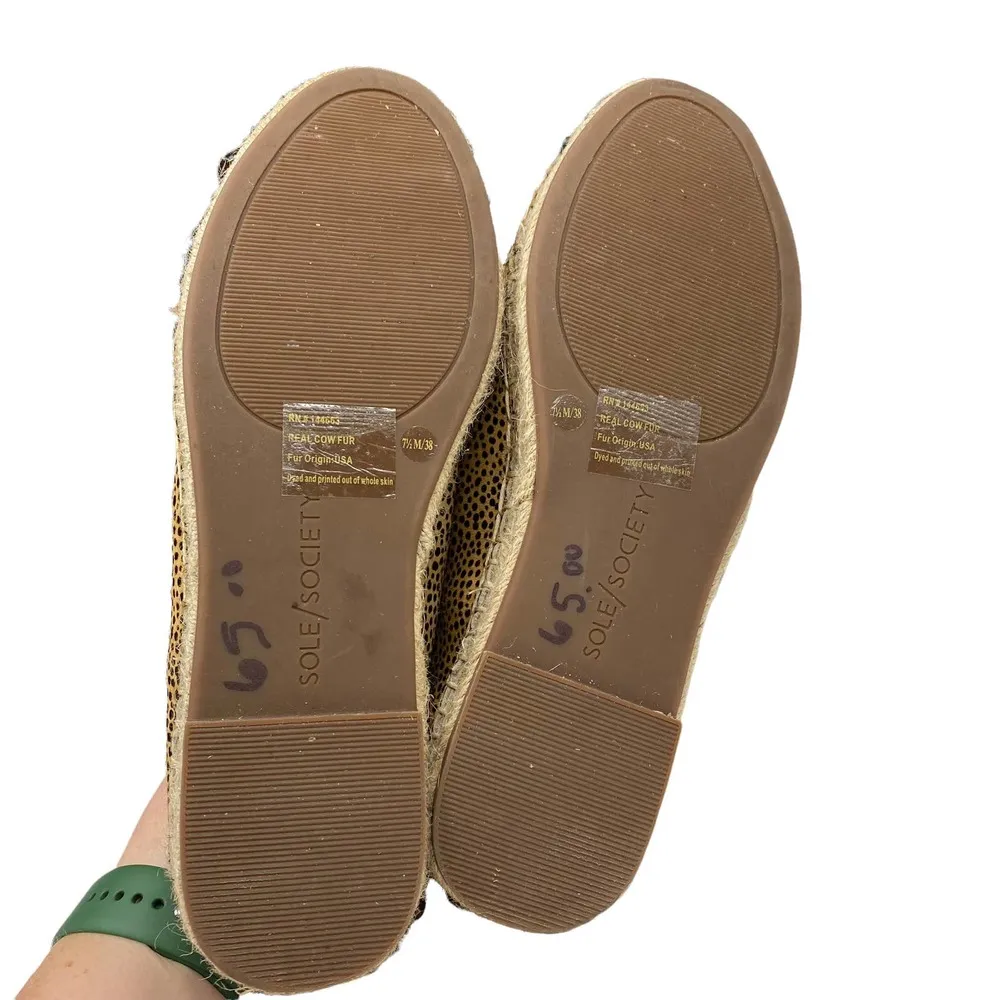 New Women's Sole Society Safari Animal Print Espadrille Lace-Up Sneakers-7.5 - Image 16