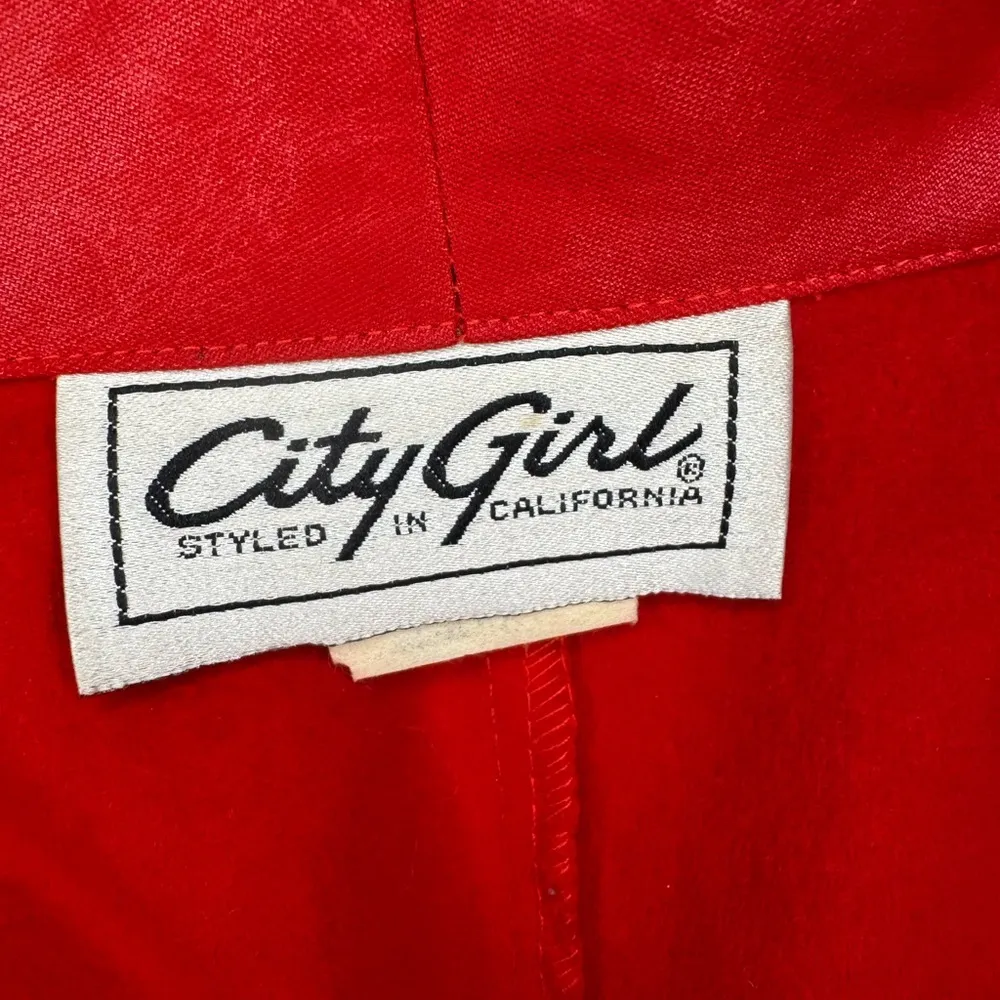 City Girl Polyester Red 1980s Vintage Suits,Separates for Women #145 Size 10 - Image 9