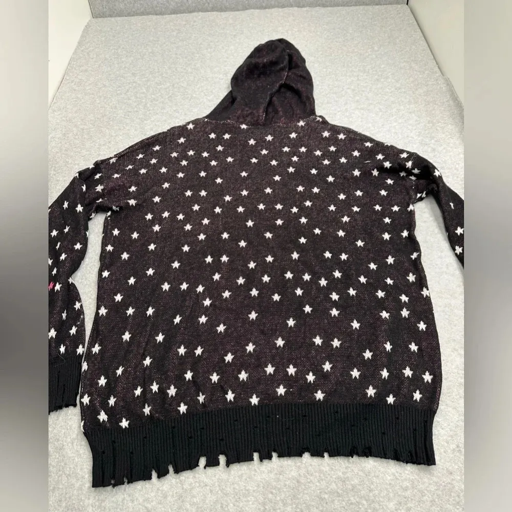Fate Black and pink star sweatshirt with hoodie 100% cotton Small H0221 - Image 11