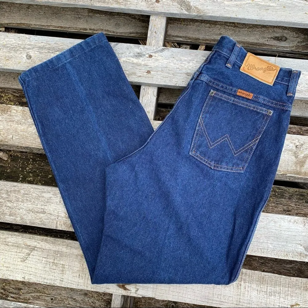 Vintage 80s Wrangler Misses Boot Cut High Rise Jeans Size 16 30" WAIST - Image 5