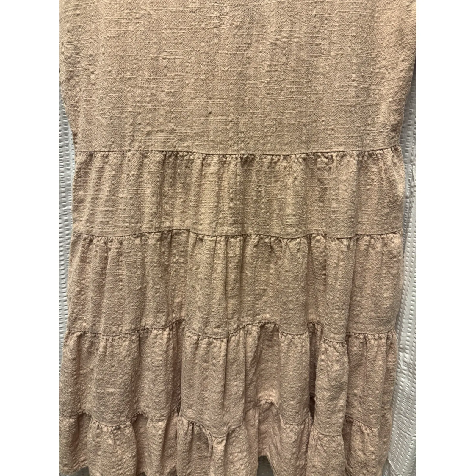 Knox Rose Women's Floral Embroidered Dress Size M Dusty Blush Gauzy Tiered Boho - Image 12