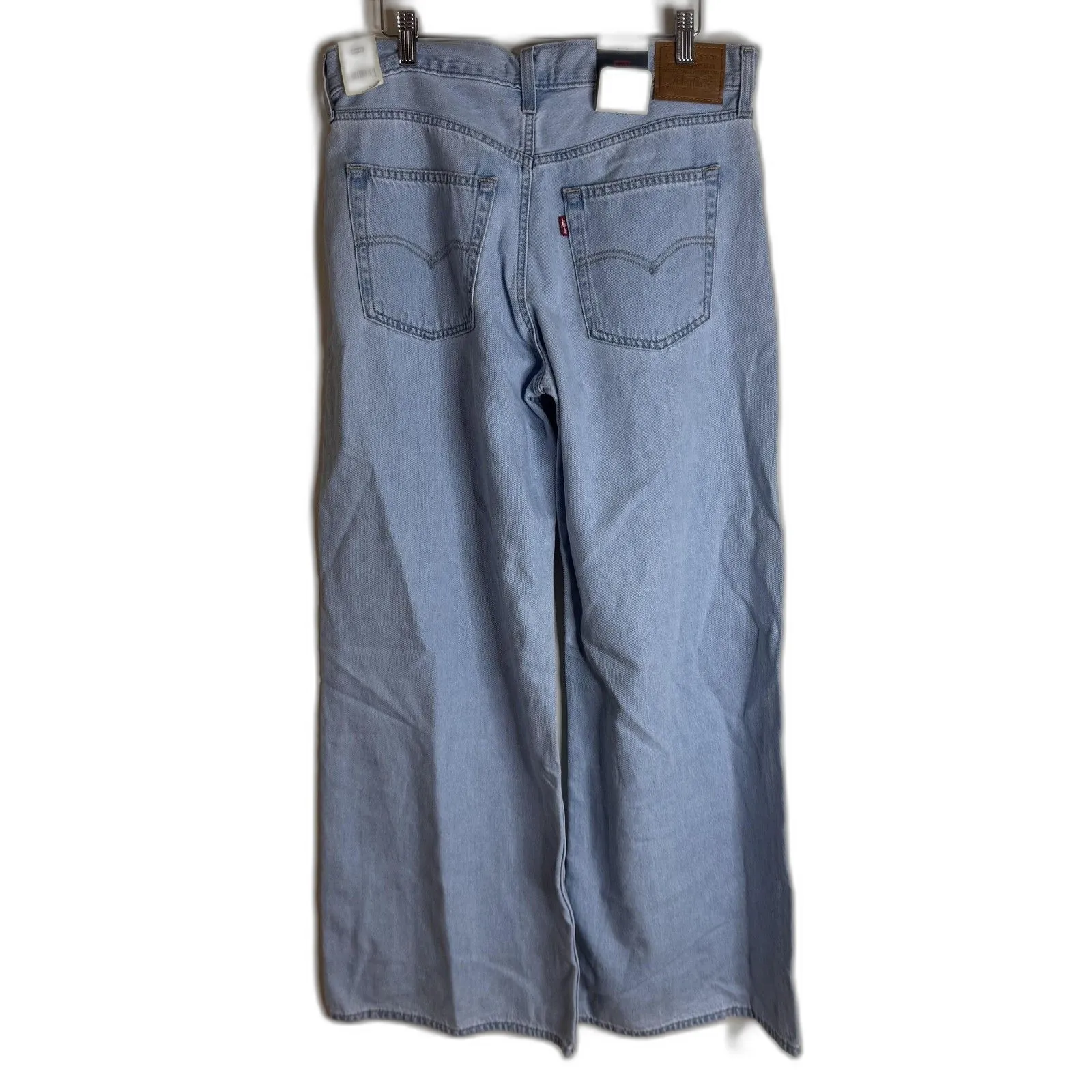Levis Baggy Dad Wide Leg Jeans Womens 30 Blue Light Wash Mid Rise Relaxed Denim - Image 9