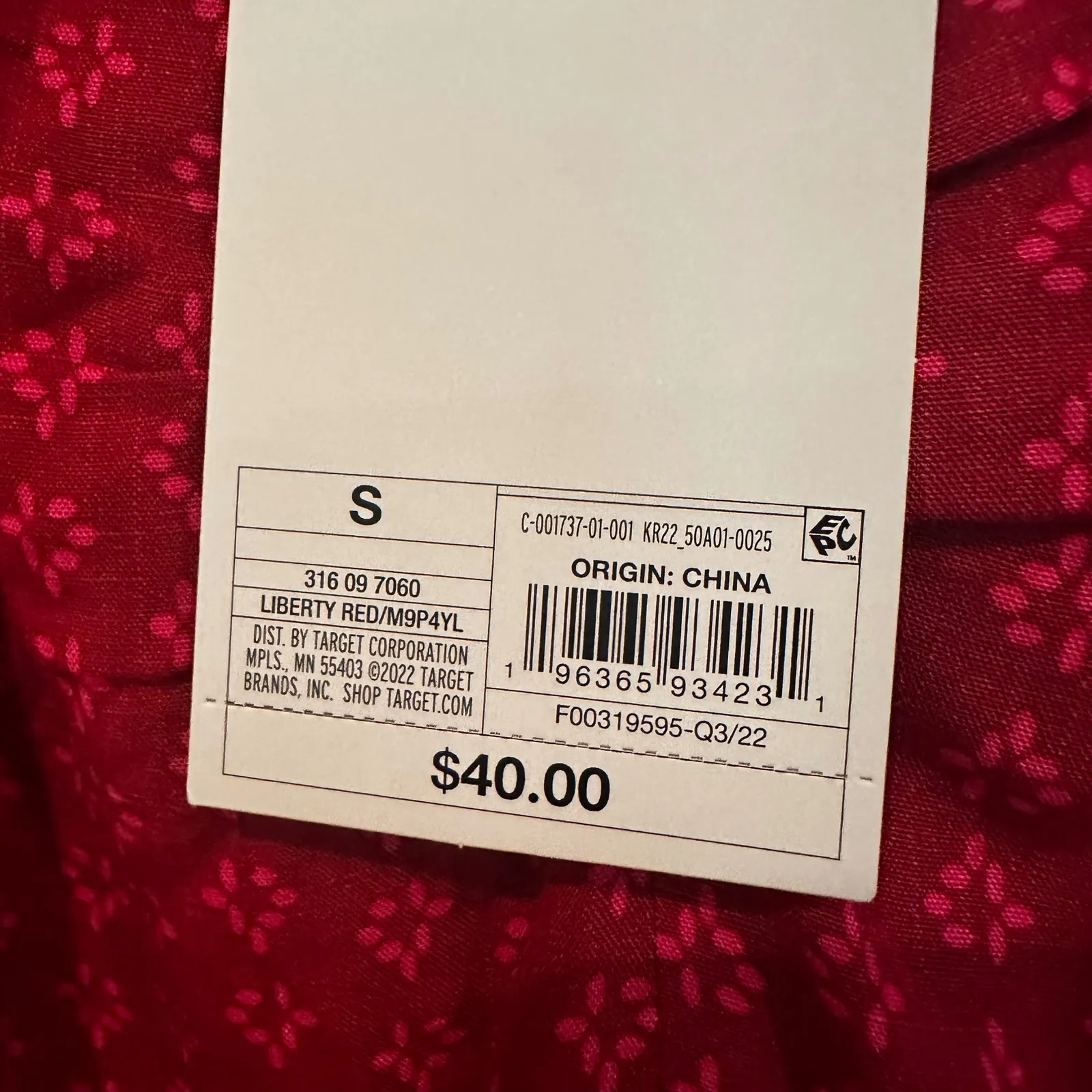 Knox Rose Floral Prairie Jumpsuit Women's Small Red Hippie Boho Casual Retro Y2K - Image 7