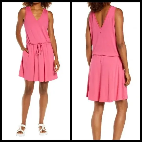 💕SWEATY BETTY💕 Take It Easy Drop Waist Dress ~ Tayberry Pink M NWOT - Image 2