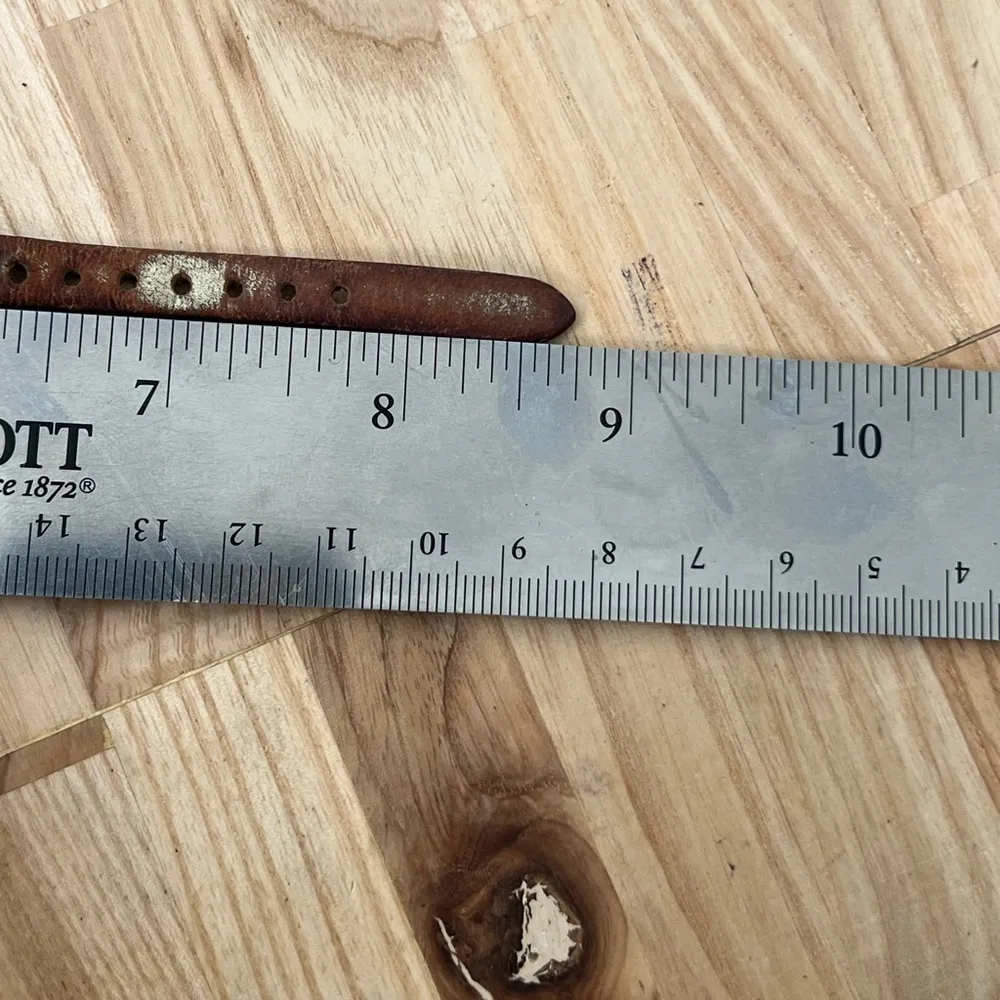 Fossil Georgia Ladies Watch Genuine Leather Strap Gold Dial Case New Battery - Image 9