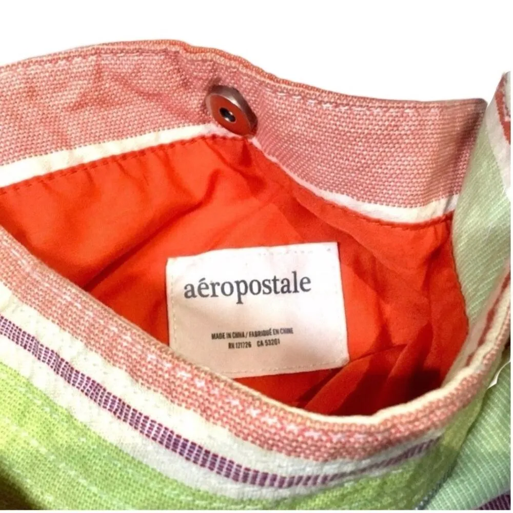 Aeropostale Rainbow Canvas Tote Bag - Image 5