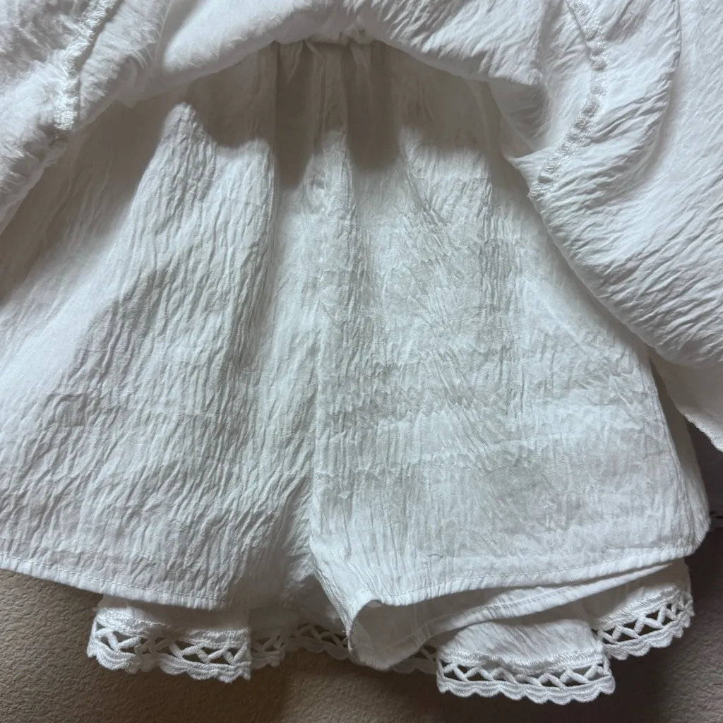 NWT Boho Ruffle High Waist Tiered Crochet Skort - Image 6