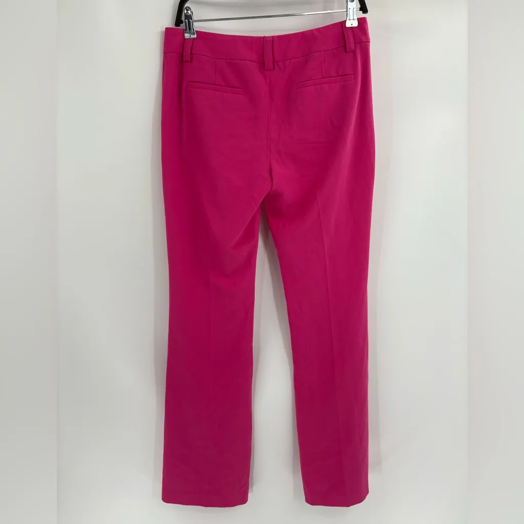 Alice + Olivia pink Pompey pleated front high waisted wide leg trousers pants 6 - Image 7