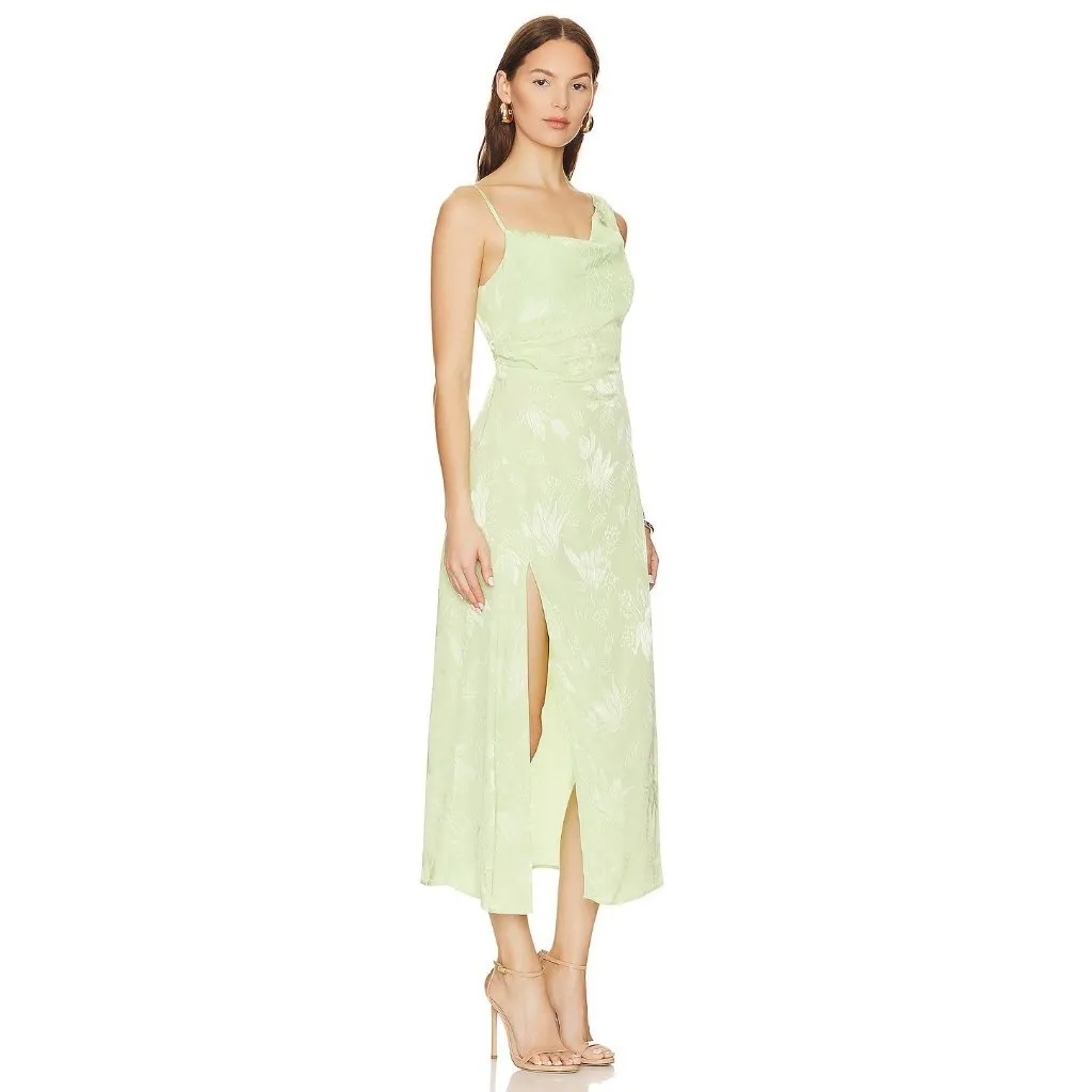 For Love & Lemons Ilana Midi Dress in Green XSmall Womens Rayon Floral Size XS - Image 3