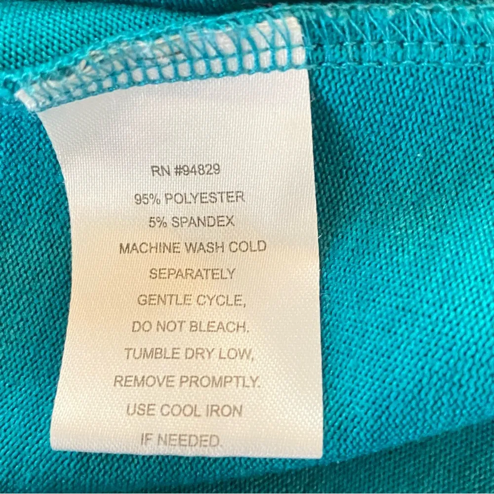 Allison Brittney turquoise long sleeve lightweight sweater - Image 4