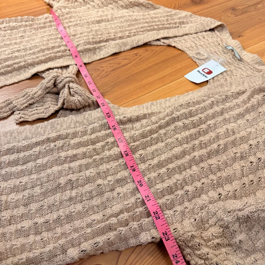 BKE Buckle Women’s Open Back Tie Cardigan Sweater Size Medium NWT Cotton Blend - Image 10