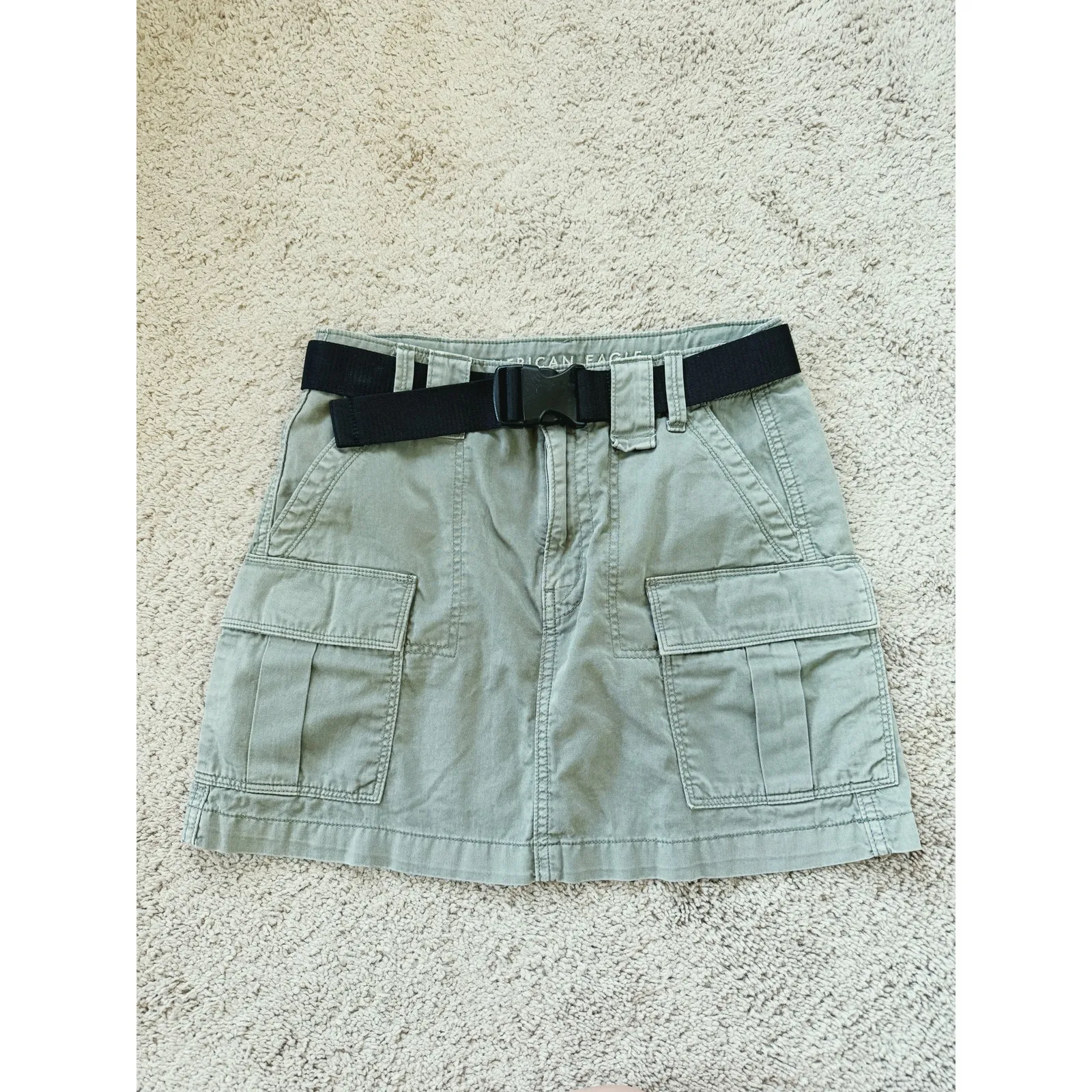 American Eagle High Rise A-Line Cargo Skirt 0 - Image 4