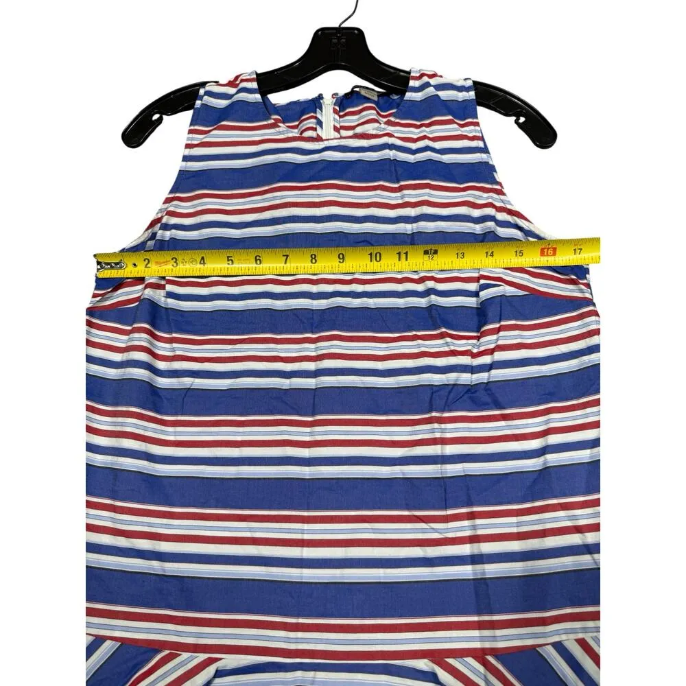 TOMMY HILFIGER Striped Sleeveless Cotton Top Red White Blue Size Small - Image 2