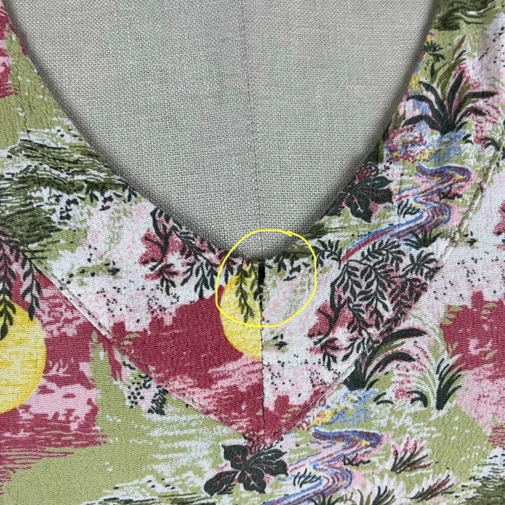 FLAX Floral V Neck Shift Dress - Image 4