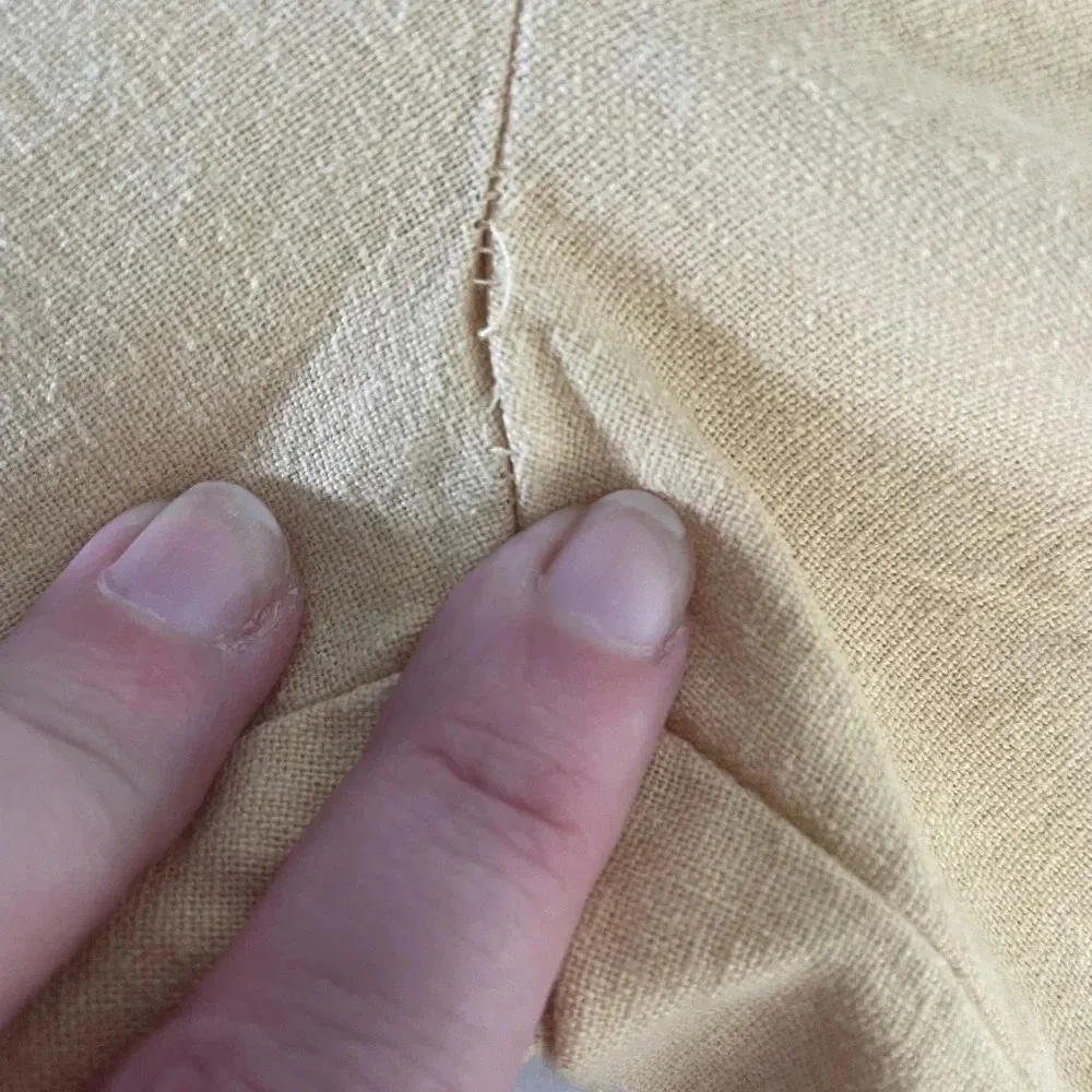 Speechless Butter Yellow Linen Blend Capri Pants Vacation Beach Size 7 EUC! 0165 - Image 7