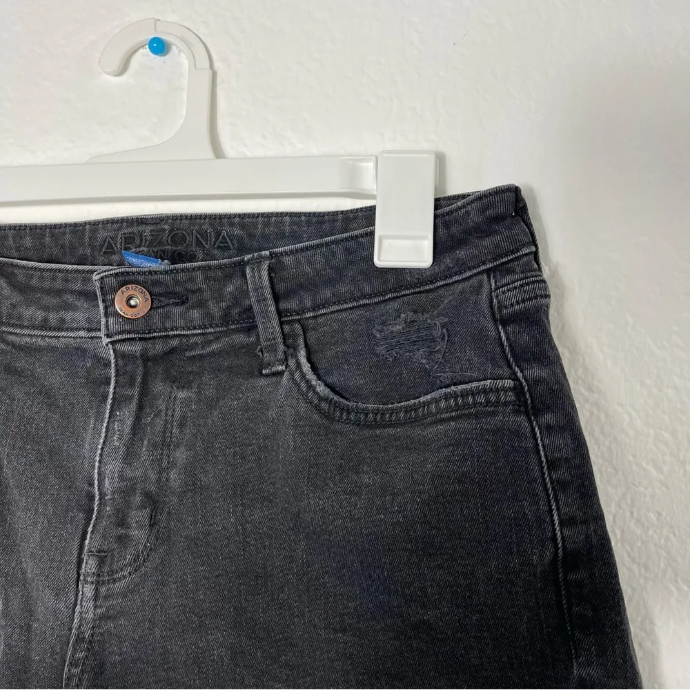 Arizona Jean Company Black Charcoal Jean Shorts Mid-Thigh Length - Image 3