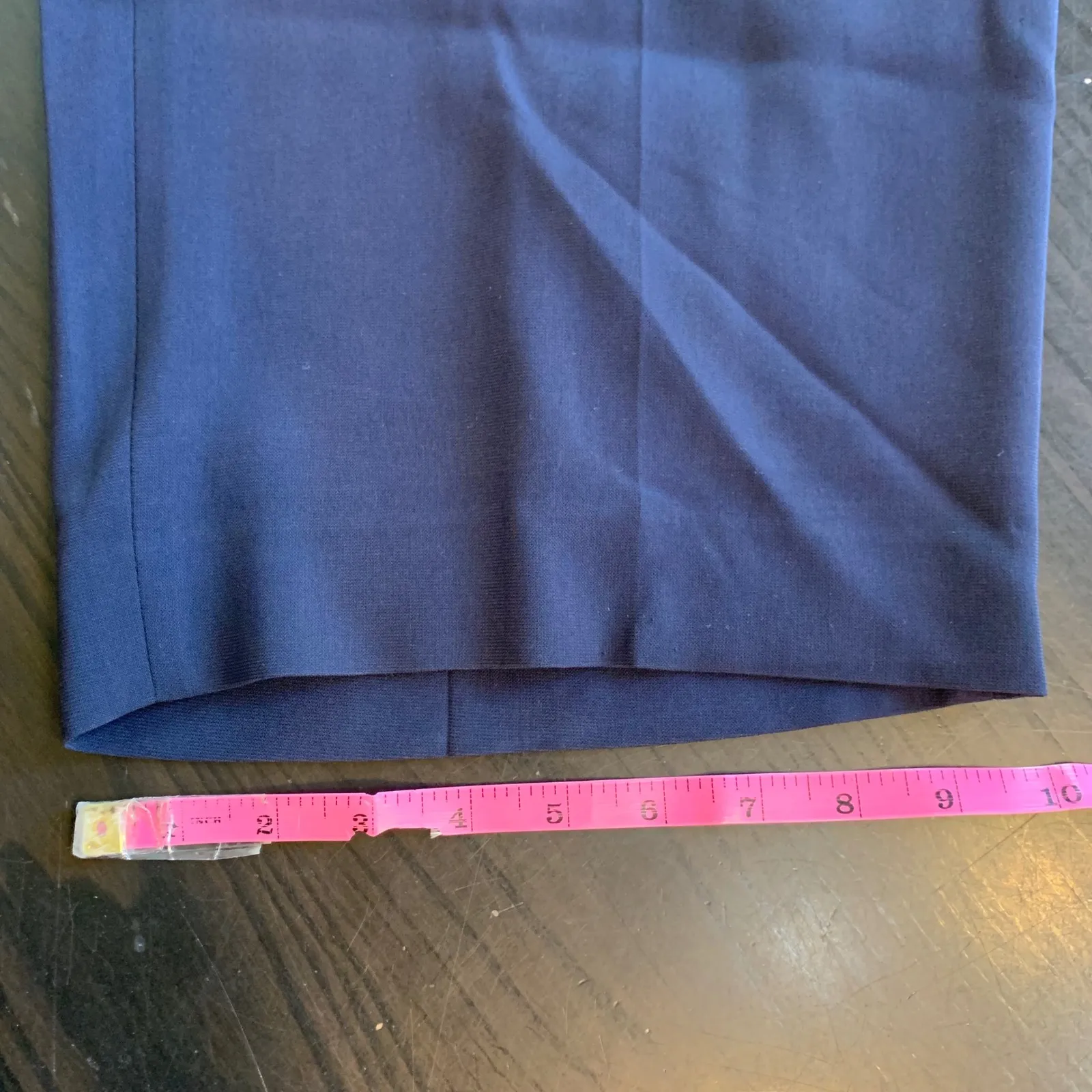 Talbots Woman Petite 18W Navy Blue Pleated Pants‎ Elastic Waist Church Office - Image 11