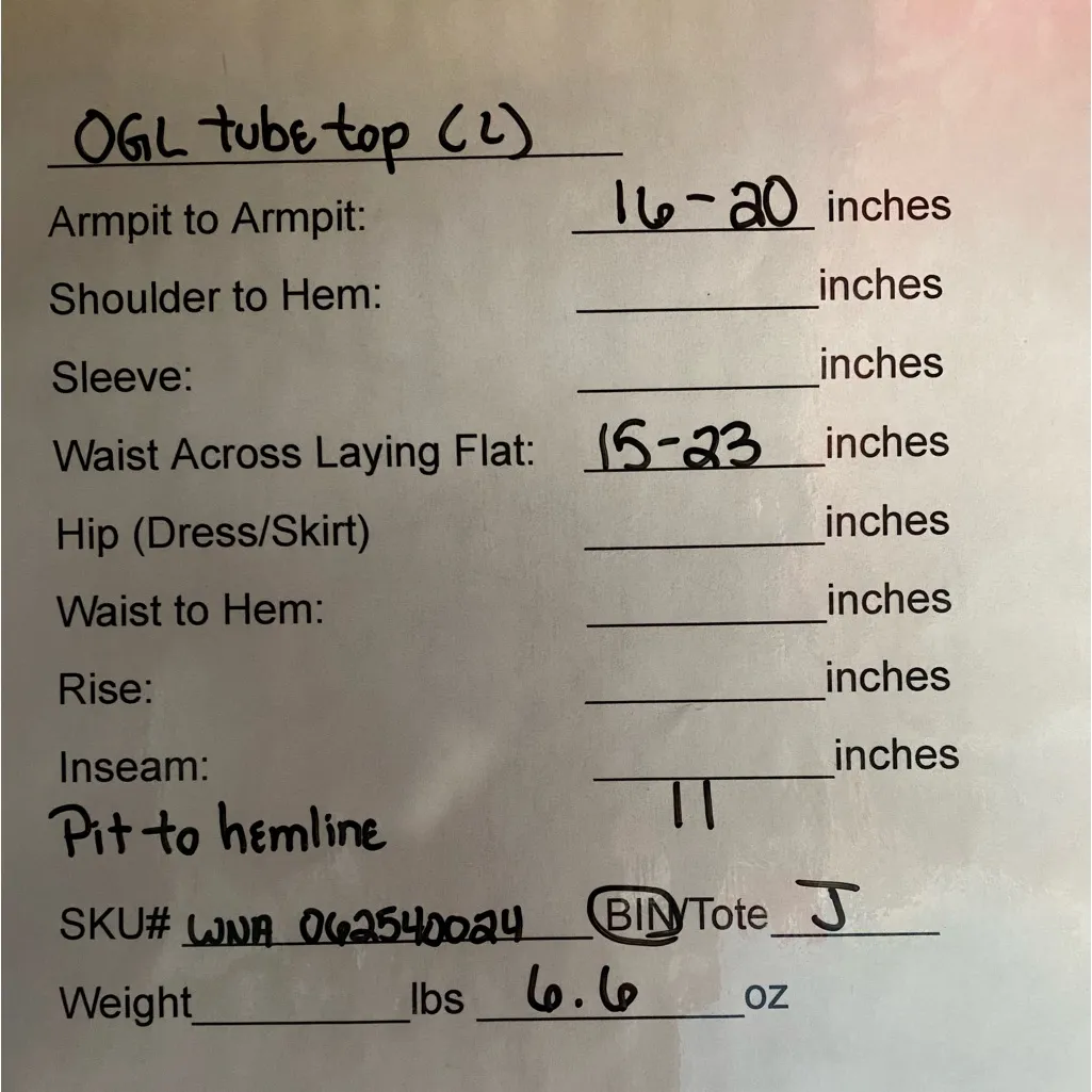 OGL Plantive premium rib brahmi tube top, built in bra,‎ size Large - Image 8