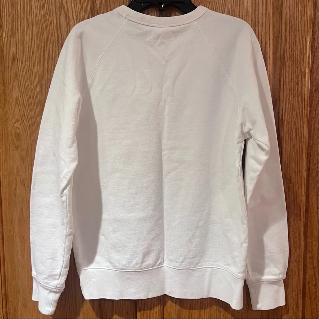 Everlane 100% Human Crewneck French‎ Terry Cotton Sweatshirt in White Size XXS - Image 9