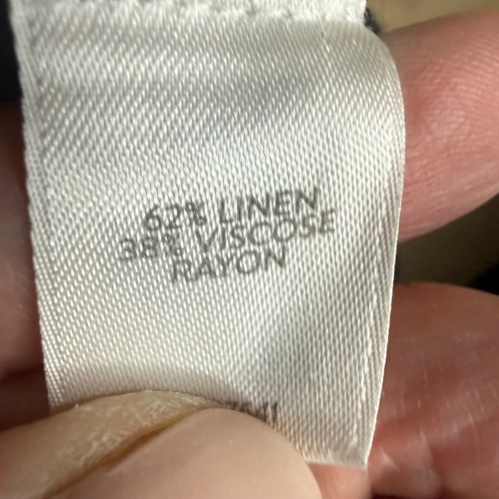 Pure Jill Black Linen Blend Duster Cardigan Open Front 3/4 Sleeve Pockets Med - Image 5