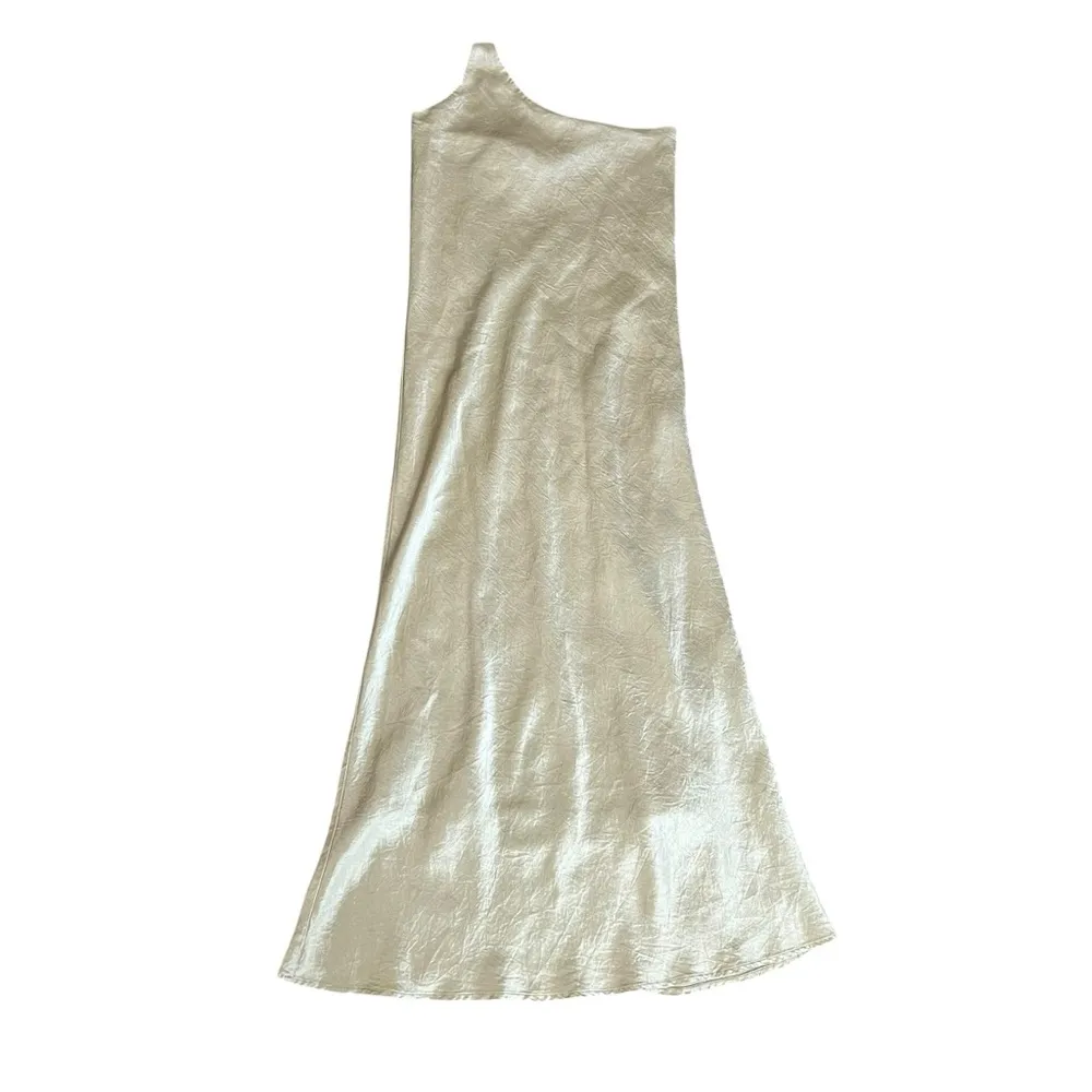 Third Form Women’s Crush Bias One Shoulder Silky Midi Dress In Apple Green Sz 2 - Image 3