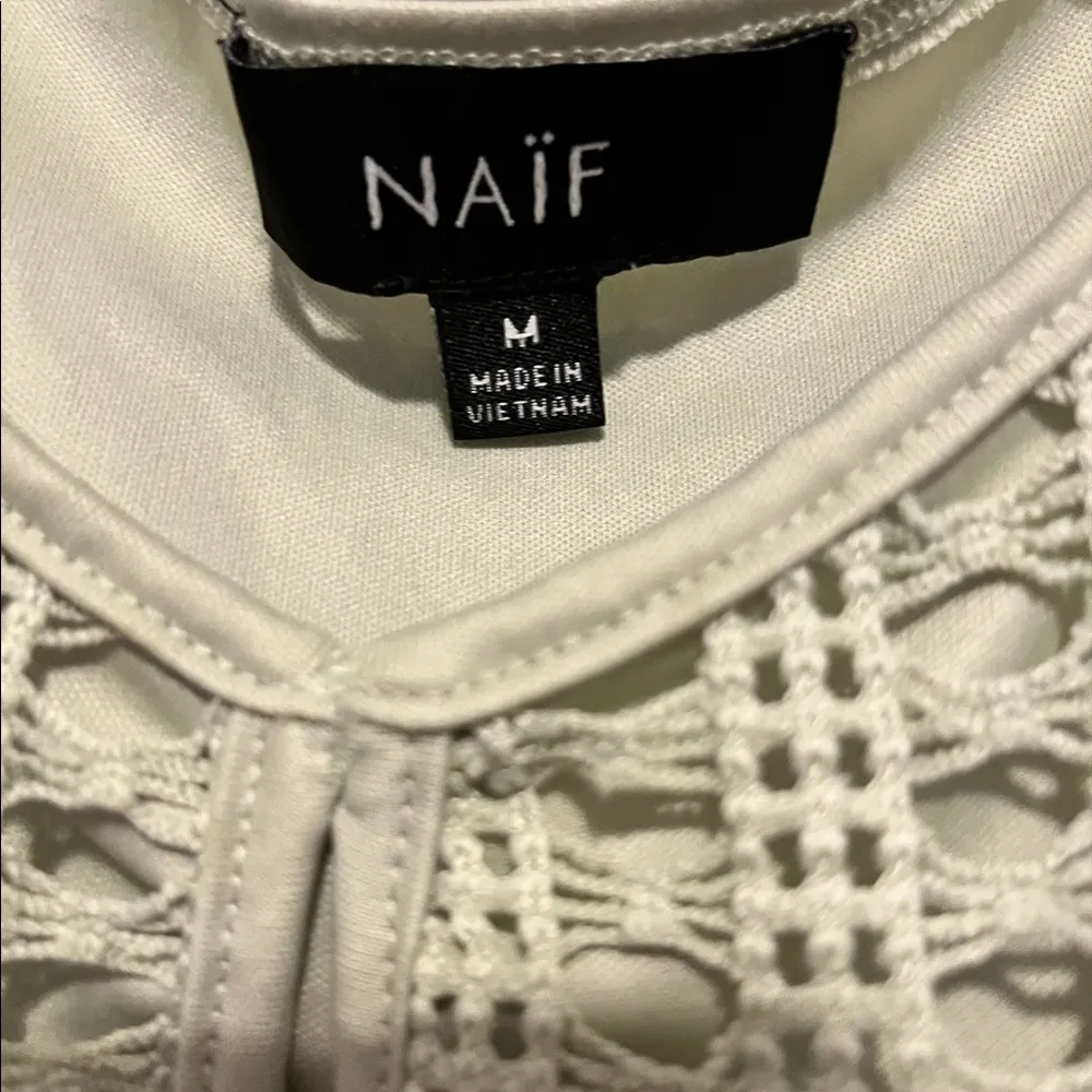 Naïf green crochet with lining shirt size medium - Image 2