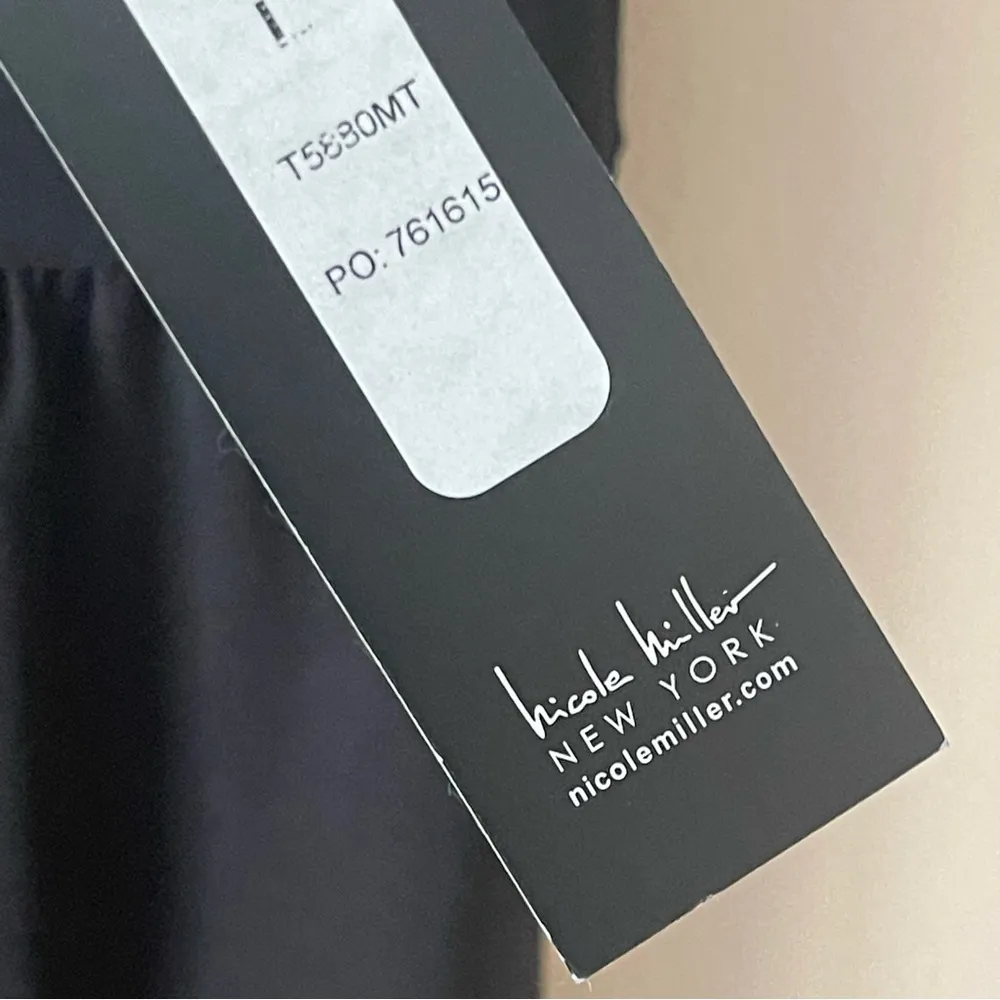 NICOLE MILLER | Black Tiered Babydoll Mini Dress Sz L - Image 8