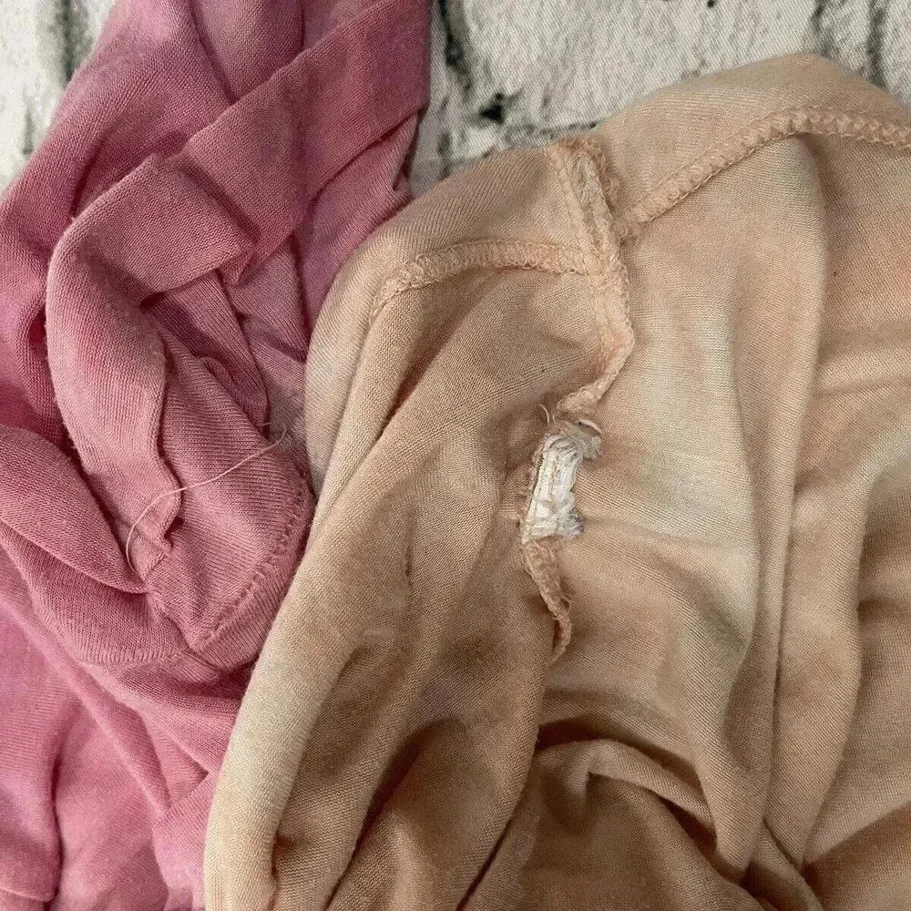 American Eagle Soft & Sexy Pink Tie Dye Short Cuffed Sleeve Top Oversized XS - Image 3