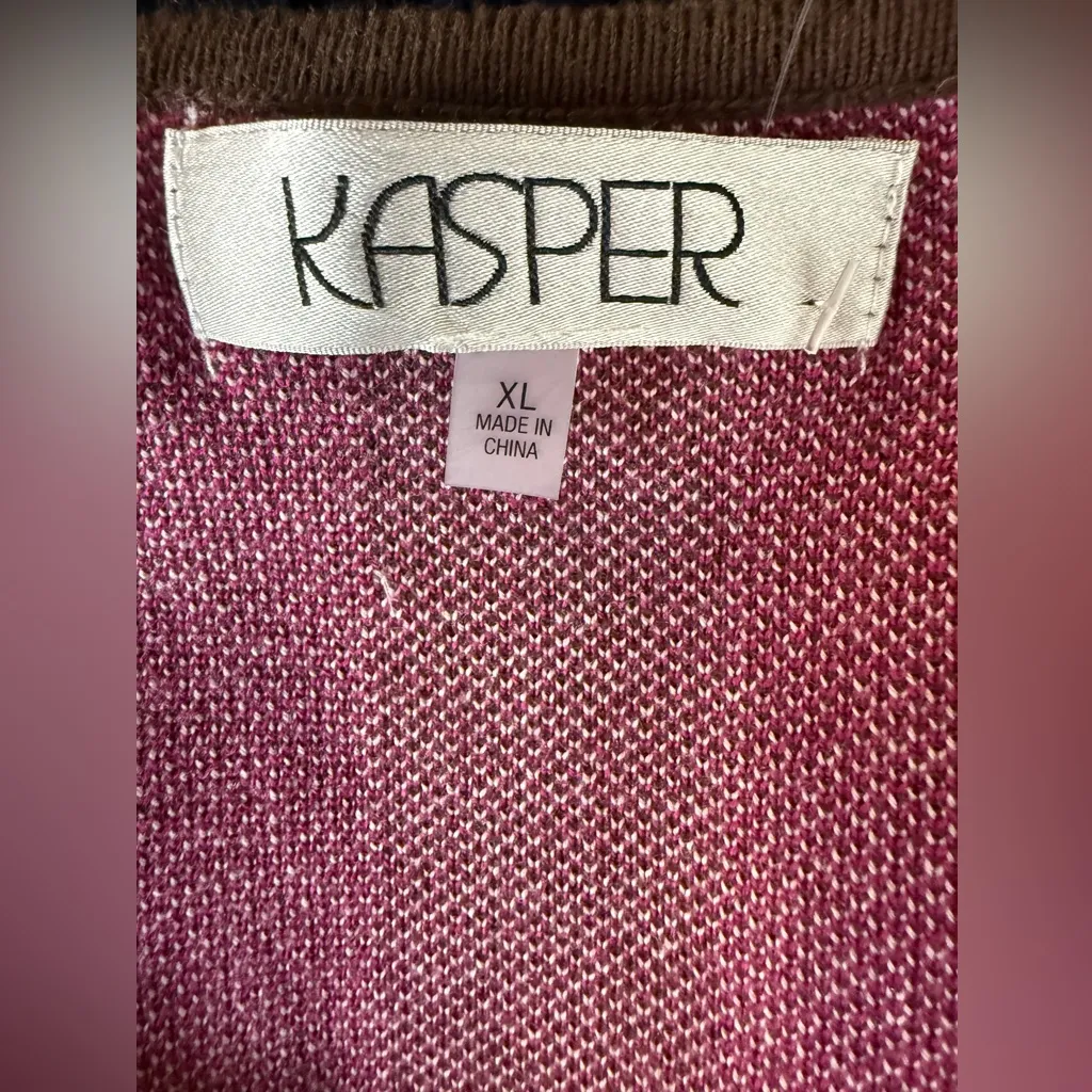 Kasper  Fuchsia Knit Top - Image 2