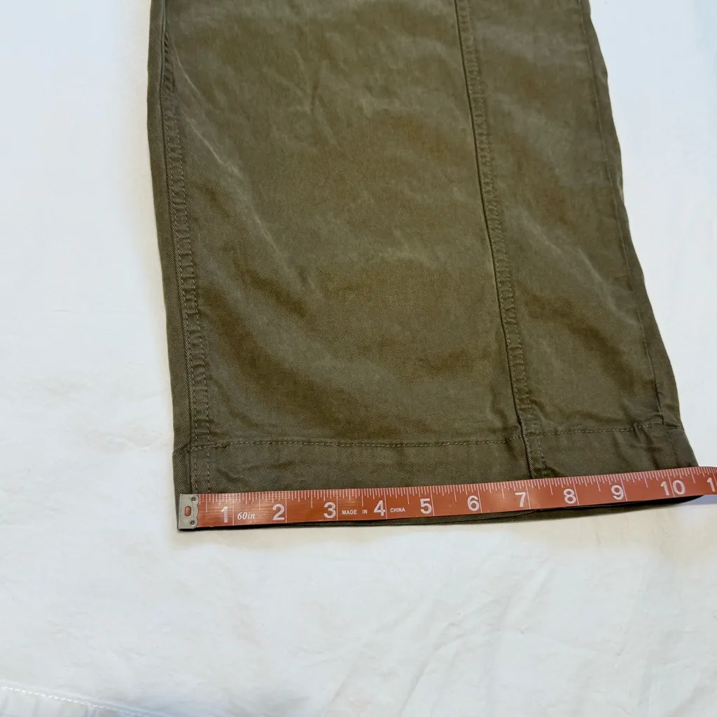 Kut from the Kloth Charlotte High Rise Crop Straight Leg Pants 22W Olive - Image 13