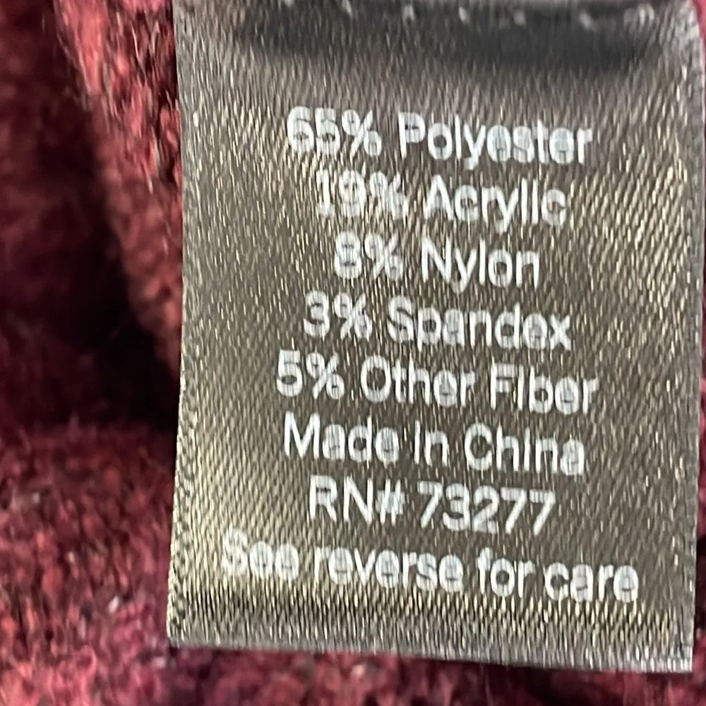 Simply Vera VeraWang Cable Knit Sweater Purple Size L - Image 7