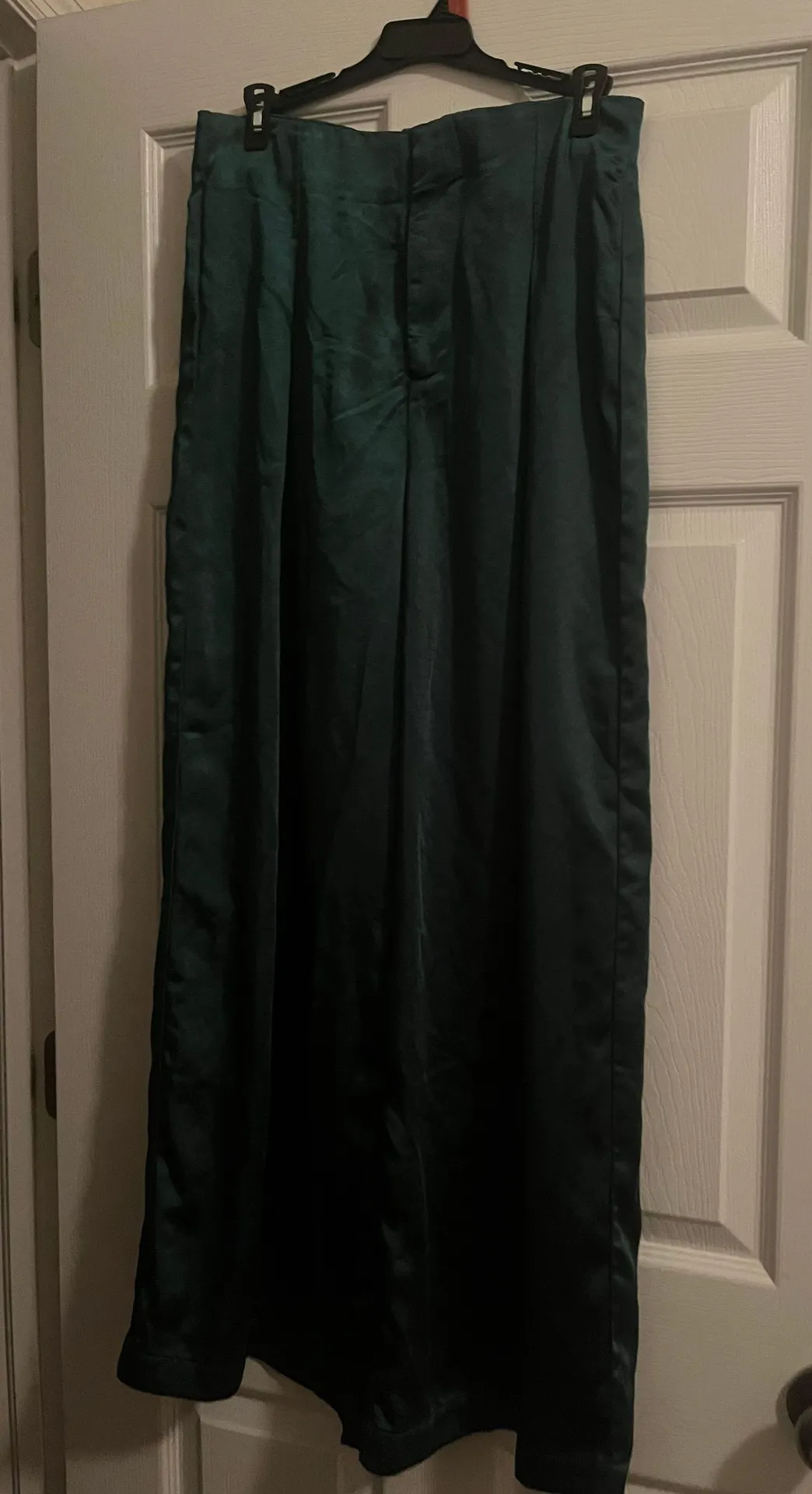 Lane 201 Emerald Green Satin Pants - Image 4