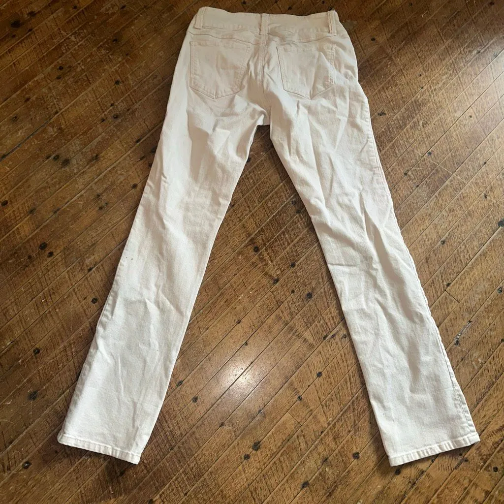 CAbi Lou Lou pale pink/cresm size 6 straight leg normcore jeans - Image 4