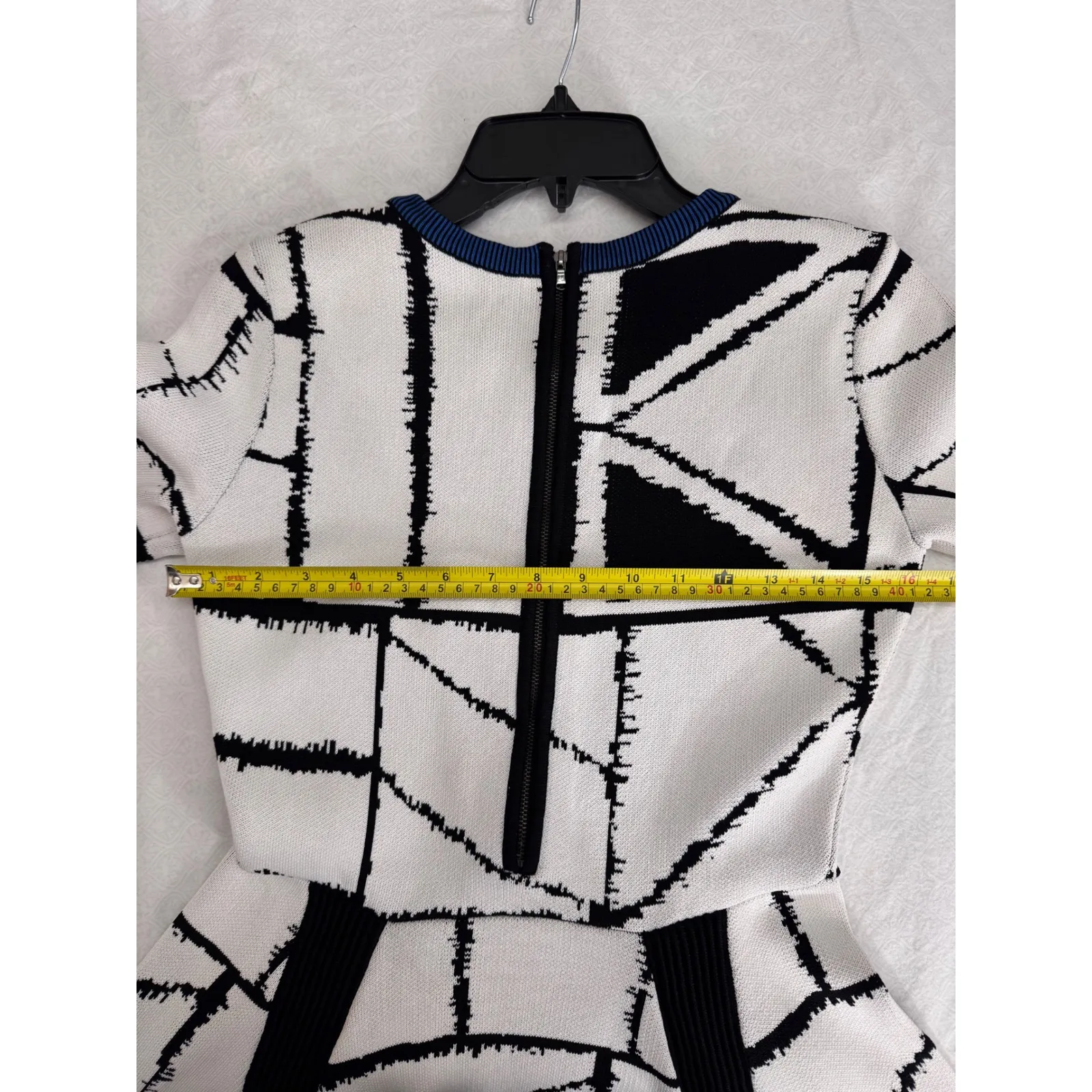 Sachin & Babi Knit Fit & Flare Dress Geometric‎ Print Cocktail Party M - Image 5