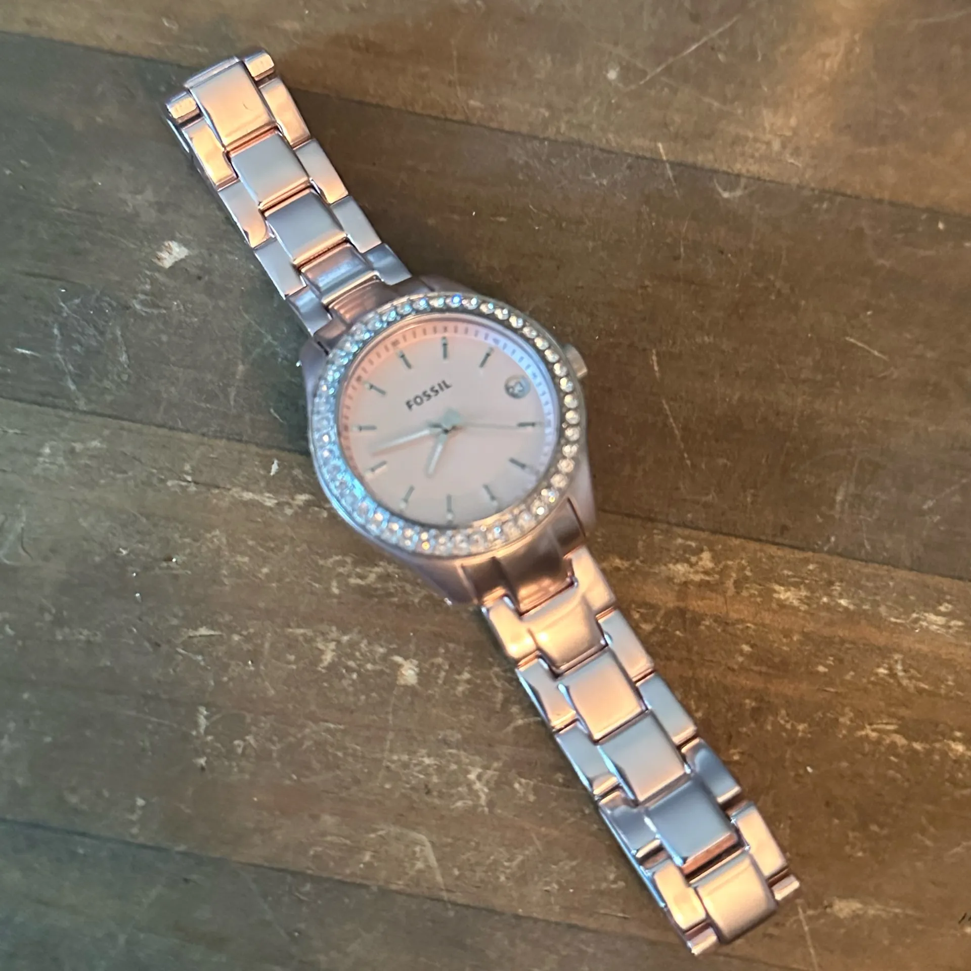 Fossil Stella Mini Glitz blush watch ES2976 - Image 8