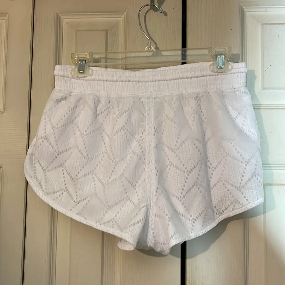 Free People FP Movement White Athletic Shorts Drawstring Waistband Small Y2K? - Image 8