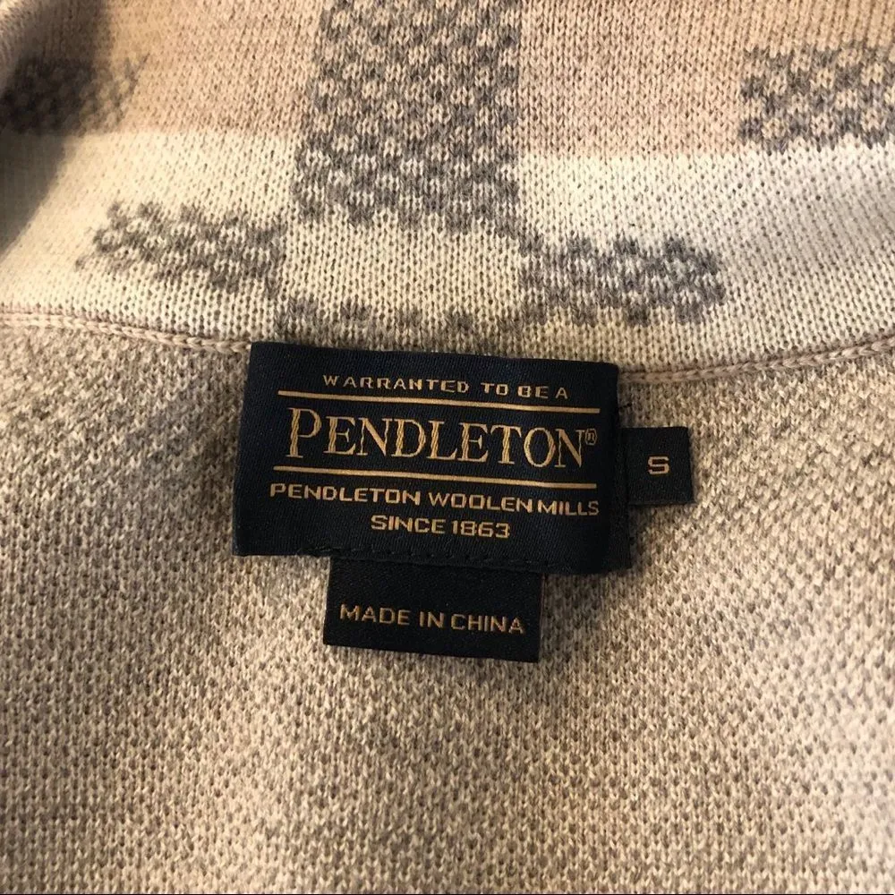 Pendleton Snow Cloud Grey Southwestern Button Cardigan Long Sleeve size Small - Image 12