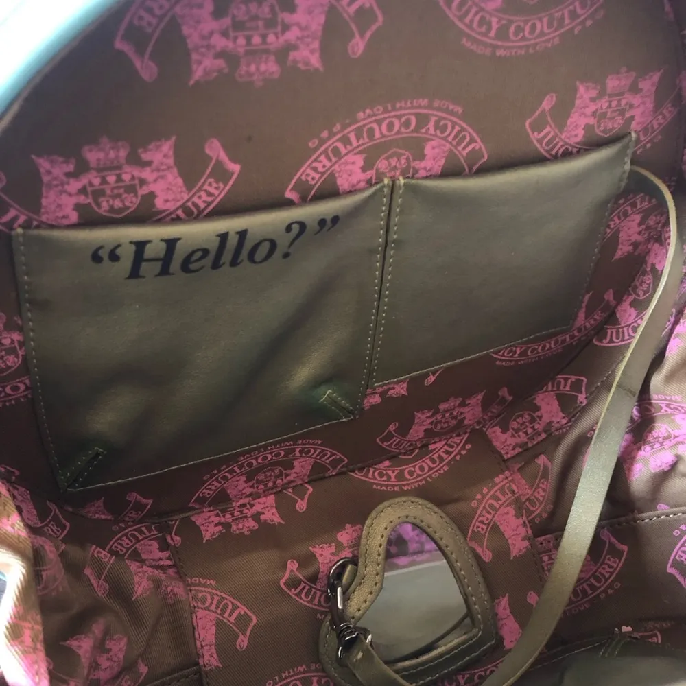 Vintage Y2K Juicy Couture Train Case Cosmetic Bag Travel Purse Round Tiffany VTG - Image 11