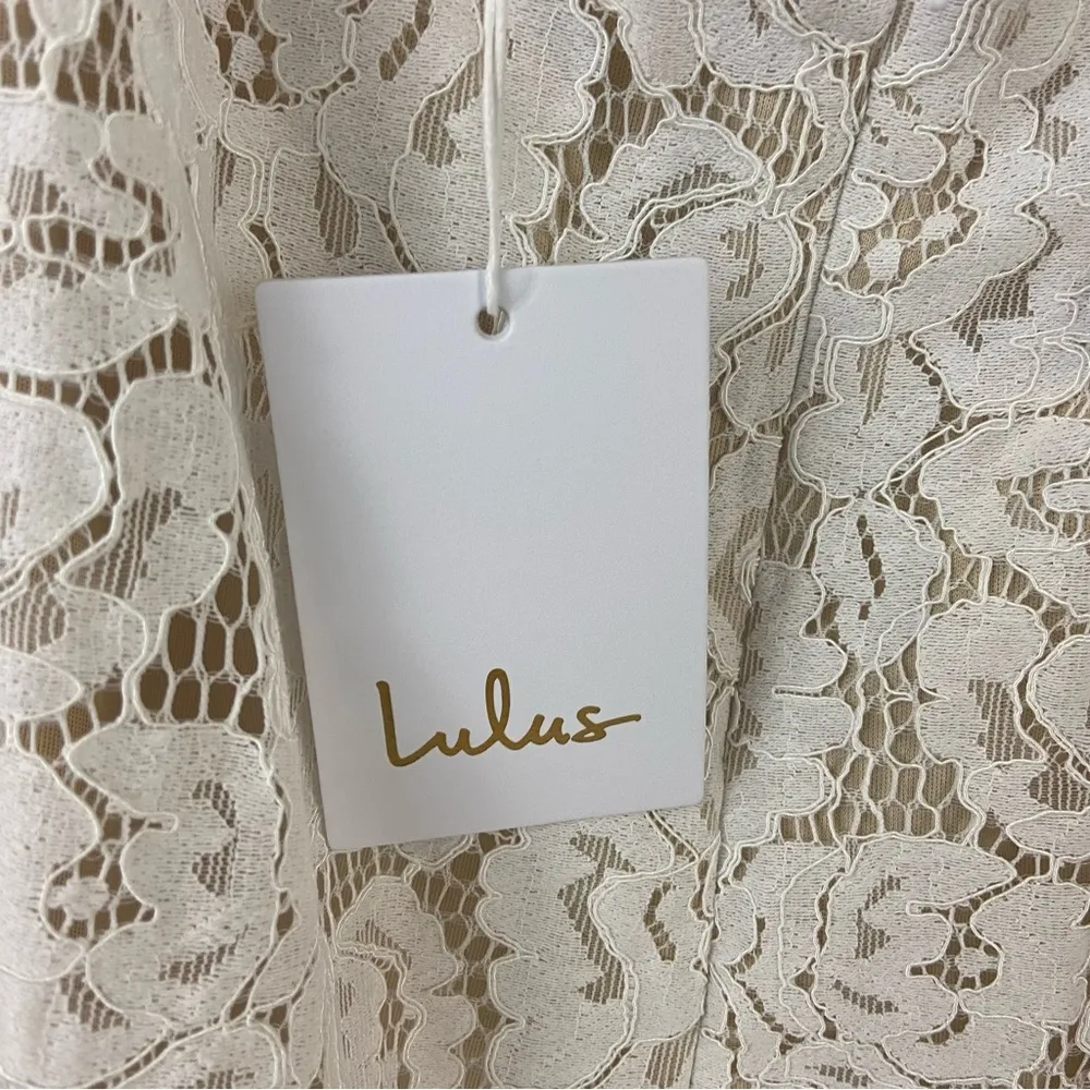 Lulu’s Love Everlasting White Floral Lace Mermaid Dress Brand New Size Medium - Image 13