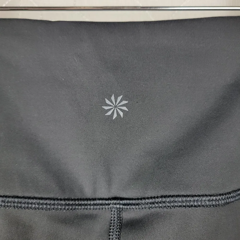 Athleta Persistence Laser Cut Womens Leggings Size XS Black 7/8 High-Rise Tight - Image 5