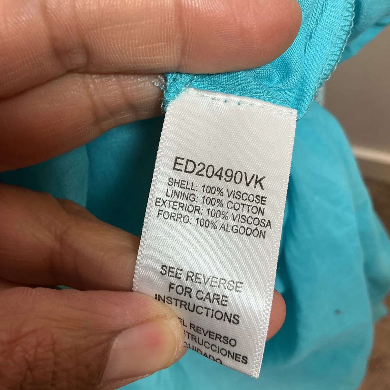 En Creme Women's Maxi Dress Halter‎ Neck Tropical Floral Tie Back Bohemian Blue - Image 13